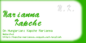 marianna kapche business card